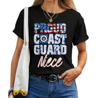 Proud Patriotic Usa Coast Guard Niece Usa Flag Women Patriotic Women T-shirt | Mazezy
