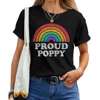 Proud Poppy Lgbtq Rainbow Support Lgbt Gay Pride Month Women T-shirt Crewneck | Mazezy