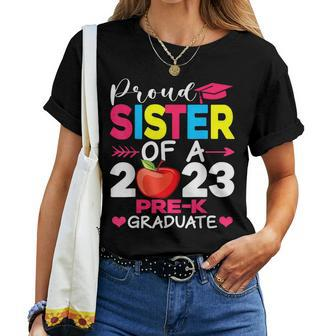 Proud Sister Of 2023 Pre K Graduate Graduation Women T-shirt | Mazezy