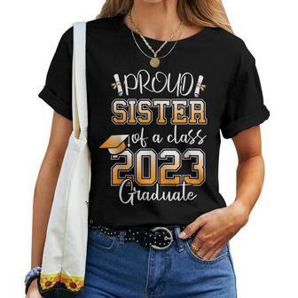 Proud Sister Of A Class Of 2023 Graduate Graduation Family Women T-shirt | Mazezy
