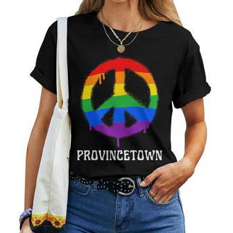 Provincetown Gay Pride Rainbow Lgbt Lgbtq Massachusetts Women T-shirt | Mazezy