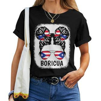 Puerto Rico Rican Flag Boricua Girl Hispanic Heritage Women T-shirt - Monsterry DE