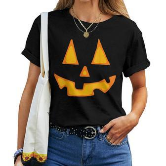 Pumpkin Halloween For Jack O Lantern Face Women T-shirt - Thegiftio UK