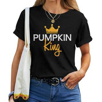 Pumpkin King Halloween Fall Season King Women T-shirt | Mazezy