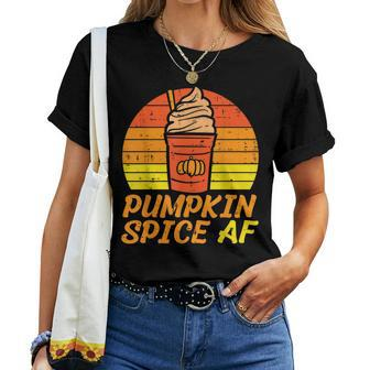 Pumpkin Spice Af Retro Halloween Fall Women Men Husband Halloween Women T-shirt