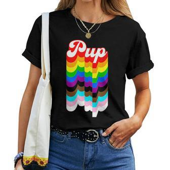 Pup Lgbtq Pride Rainbow Women T-shirt | Mazezy