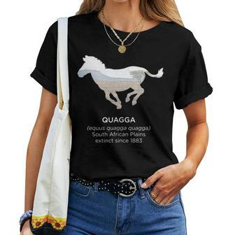 Quagga Zebra Horse Extinct Animal Endangered Species Women T-shirt | Mazezy CA