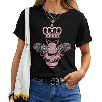 Queen Bee Crown Girls Hive Beekeeping Bee Women T-shirt - Monsterry UK