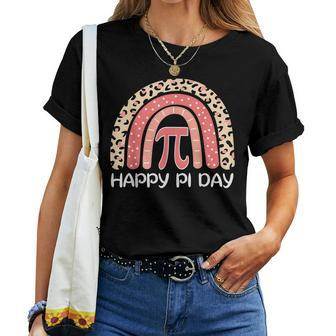 Rainbow Cheetah Happy Pi Day Math 314 Symbol Teacher Women T-shirt | Mazezy