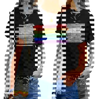 Rainbow Flag Lgbtqia Pride Month 2023 Chicago Gay Pride Women T-shirt | Mazezy