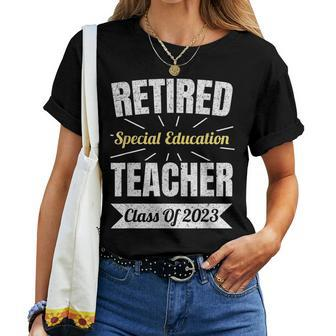 Retired Special Education Teacher Class Of 2023 Retirement Women T-shirt | Mazezy