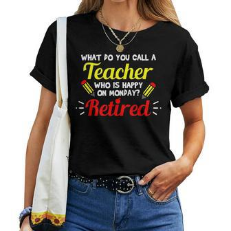 Retired Teacher 2023 Teacher Retirement Women T-shirt | Mazezy