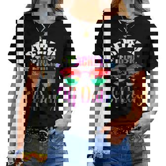 Retired Teacher Off Duty Retirement 2023 Women T-shirt | Mazezy