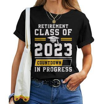 Retirement Class Of 2023 Countdown Progress Teacher Women T-shirt | Mazezy