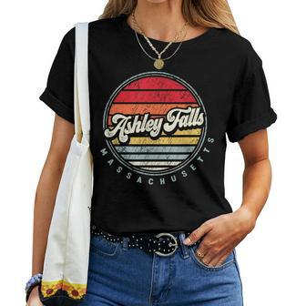 Retro Ashley Falls Home State Cool 70S Style Sunset Women T-shirt | Mazezy