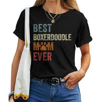 Retro Best Boxerdoodle Mom Ever Boxerdoodl Mama Women T-shirt | Mazezy