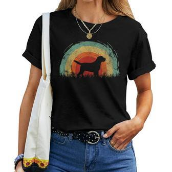 Retro Cavador Vintage Rainbow Dog Women Women T-shirt | Mazezy