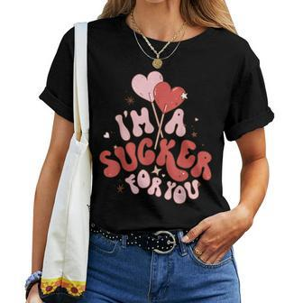Retro I'm A Sucker For You Vintage Styles Lollipops Women T-shirt | Mazezy