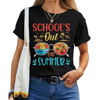 Retro Last Day Of Schools Out For Summer Teacher Boys Girls  Women T-shirt Casual Daily Crewneck Short Sleeve Graphic Basic Unisex Tee