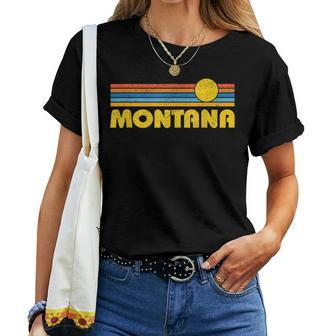 Retro Montana Sunset Vintage Throwback Kids Women T-shirt | Mazezy