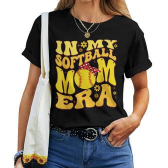 Retro In My Softball Mom Era Mama Boy Women T-shirt - Monsterry UK
