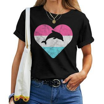 Retro Vintage Dolphin For Or Girls Women T-shirt | Mazezy AU