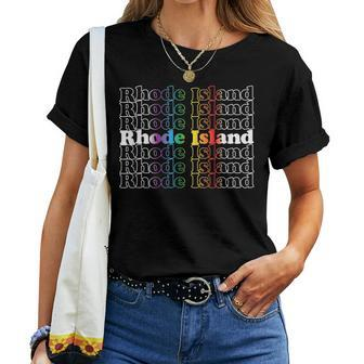 Rhode Island Pride Lgbt Rainbow Women T-shirt | Mazezy