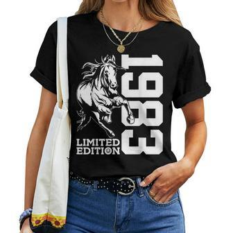 Riding 40Th Birthday Horse Limited Edition 1983 Rider Women T-shirt | Mazezy