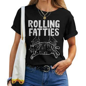 Rolling Fatties Cat Fat Kitten Men Women Kids Girls Women T-shirt | Mazezy