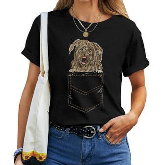 Romanian Mioritic Shepherd Puppy For A Dog Owner Pocket Women T-shirt | Mazezy