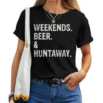 Weekends Beer And Huntaway New Zealand Huntaway Dog Women T-shirt | Mazezy