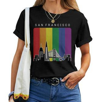 San Francisco Lgbt Rainbow Flag Pride Women T-shirt | Mazezy