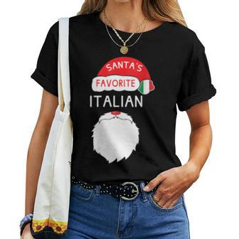 Santas Favorite Italian Italian Christmas Women T-shirt | Mazezy