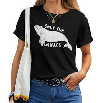 Save The Whales North Atlantic Right Whale Women T-shirt | Mazezy