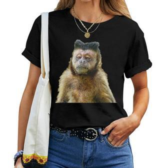 Scary Knight Clothing Capuchin Pet Monkey Organ Grinder Women T-shirt | Mazezy