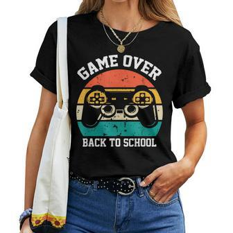 Back To School Game Over Teacher Student Video Game Women T-shirt - Seseable