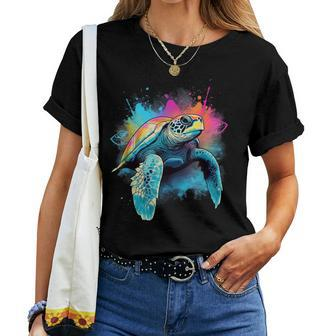 Sea Turtle Tie Dye Sea Ocean Tortoise Sea Turtle Men Women Women T-shirt | Mazezy
