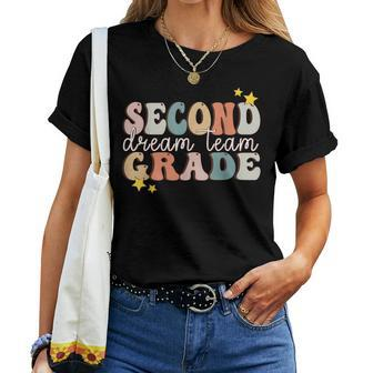 Second Grade Dream Team Back To School 2Nd Grade Women T-shirt Short Sleeve Graphic - Thegiftio UK