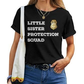 Security Little Sister Protection Squad Boys Girls Women T-shirt | Mazezy