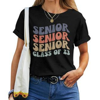 Senior 2023 Retro Class Of 2023 Seniors Graduation 23 Hippie Women T-shirt | Mazezy