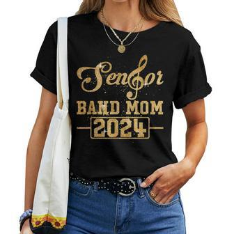 Senior Band Mom 2024 Marching Band Parent Class Of 2024  Women T-shirt Casual Daily Crewneck Short Sleeve Graphic Basic Unisex Tee