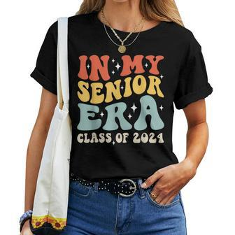 In My Senior Era Class Of 2024 Back To School Groovy Retro Women T-shirt | Mazezy