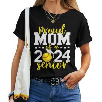 Senior Mom 2024 Softball Senior 2024 Class Of 2024 Women T-shirt | Mazezy