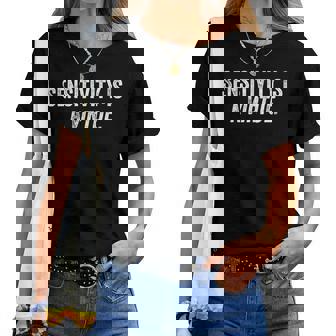 Sensitivity Is A Virtue Quote Vintage Distressed Women T-shirt | Mazezy
