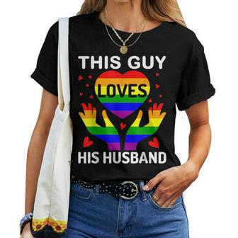 Same Sex Wedding Gay Pride Queer Rainbow Flag Lqbt Husband Women T-shirt | Mazezy CA