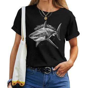 Shark Beach Lover Ocean Animal Graphic Novelty Women T-shirt - Seseable