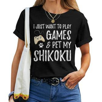 Shikoku Gamer For Dog Mom Idea Women T-shirt | Mazezy DE