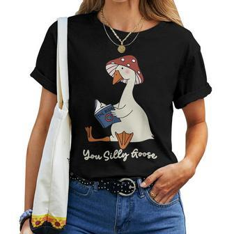 You Silly Goose Honk Duck Goose Reads The Book Goose Women T-shirt | Mazezy