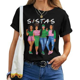 Sistas Melanin Black Black History Month African Queen Women T-shirt - Seseable