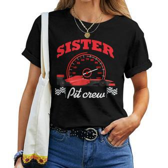 Sister Pit Crew Car Racing Family Matching Birthday Squad Women T-shirt | Mazezy AU